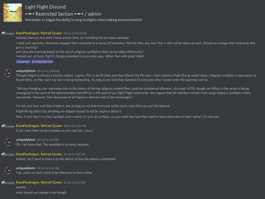 Light Flight Discord - • ━ • Restricted Section • ━ • - admin [141724043123359744] screenshot